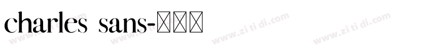 charles sans字体转换